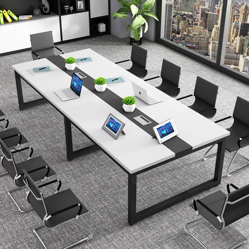 会议桌长桌现代简约办公桌长方形职员洽谈桌椅组合培训桌子工作台