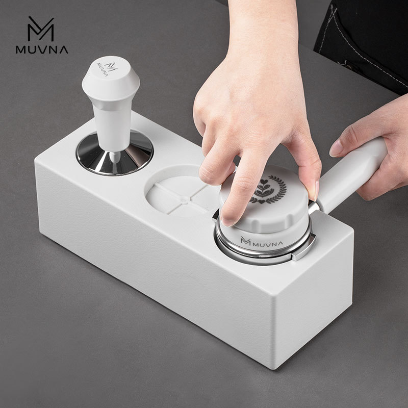 MUVNA慕威纳意式咖啡机手柄布粉器ABS压粉器压粉锤填压51/53/58mm