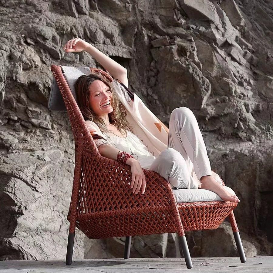 户外家具藤沙发单人休闲阳台露天藤椅设计师创意庭院沙发茶几组合,住宅家具,藤/竹沙发,淘宝优惠券,粉丝福利购,淘宝优惠卷