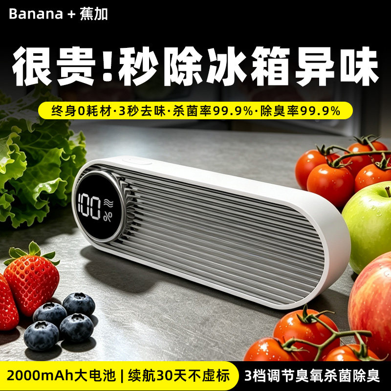 冰箱臭氧电子除味器鞋柜抑菌除臭消毒器卫生间净化器家用杀菌机