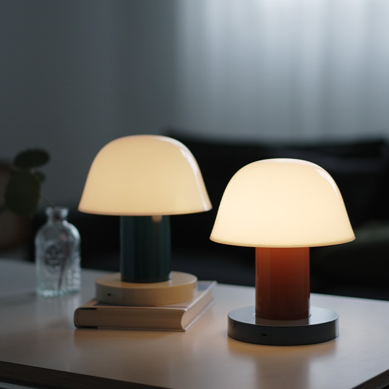 丹麦设计师Setago JH27蘑菇台灯便携式充电卧室高级氛围感床头灯