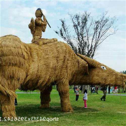 稻草人工艺品草编工艺摆件动植物景观雕塑仿真农耕稻草人厂家销售