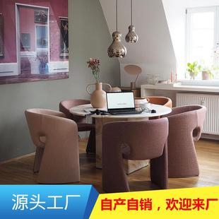 网红罗奇堡餐椅休闲咖啡厅主题餐厅桌椅异形接待洽谈单人创意椅子