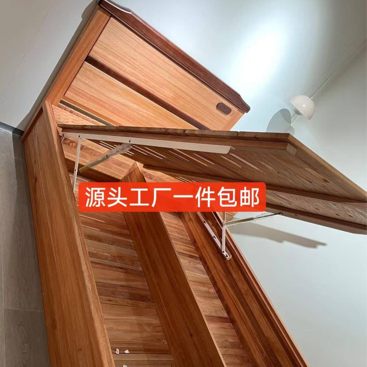 高箱床简约现代多功能翻盖双人储物床1.21.5米1.8米全实木儿童床