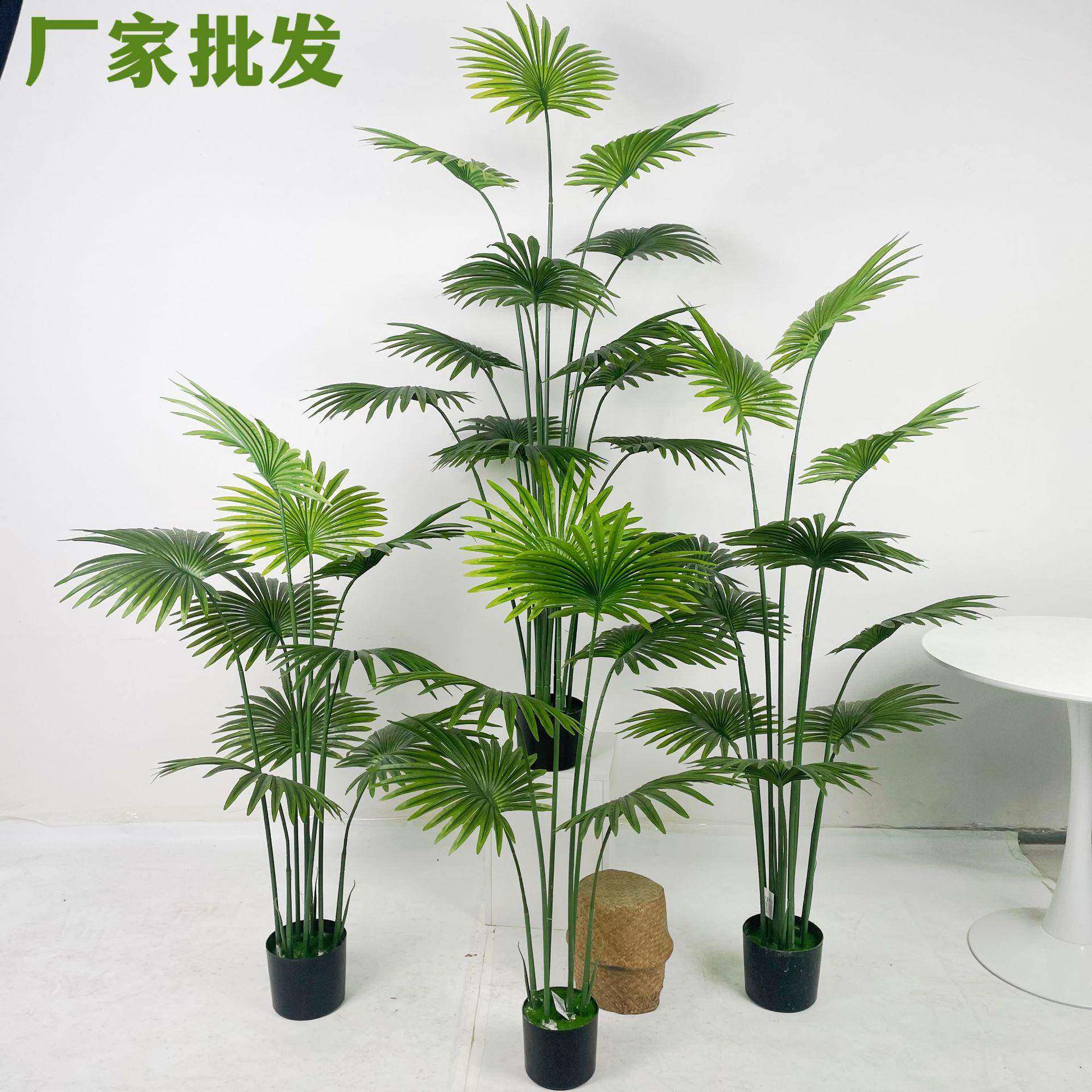 仿生绿植高端轻奢加州蒲葵盆栽室内客厅大型落地装饰扇葵摆件造景