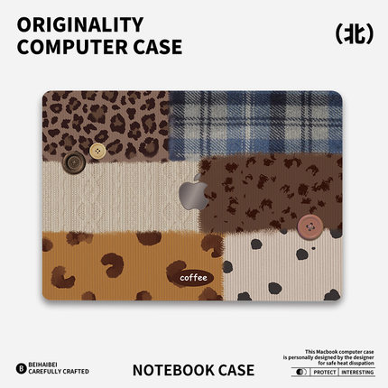 ins高级感拼接适用苹果华为电脑macbook15保护壳mac笔记本电脑2025新款M2pro15寸macbookair13膜M3轻薄冰晶壳