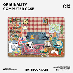 卡通涂鸦适用于mac笔记本电脑2025新款 M2pro15寸macbookair13膜M3轻薄冰晶壳苹果华为电脑macbook15保护壳