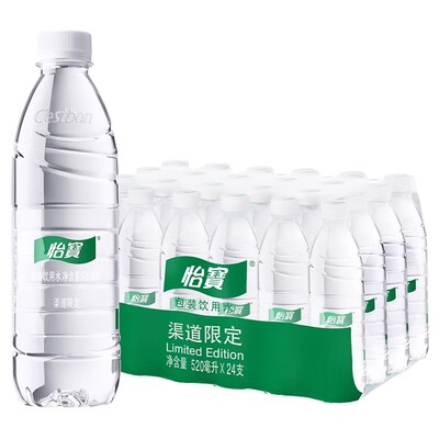 怡宝饮用纯净水520ml*24瓶整箱特价批小瓶景田360/560ml非矿泉水