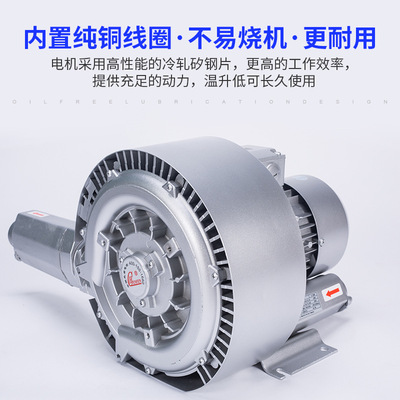 现货秒发HB-6337旋涡气泵3KW双段高压漩涡风机环形风机吸吹两用