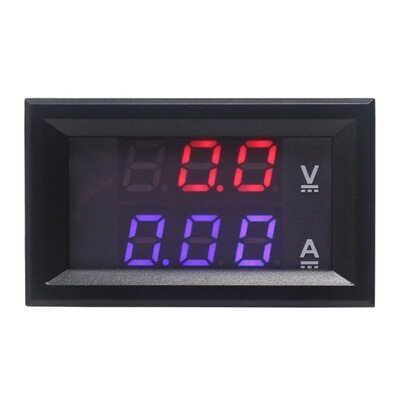 三线LED 30V 电流电压表 二合一双色组合表DC Voltmeter ammeter