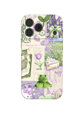 复古紫色拼贴~少女心ins治愈适用iPhone16/17promax手机壳华为pura70小米15/17畅享90vivoS20iqooneo10苹果15
