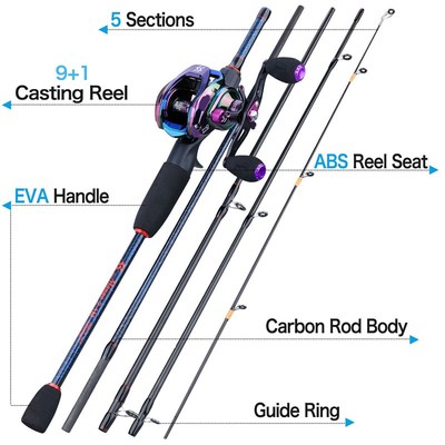 Sougayilang 1.k8m -2.4m M Power Carbon Fiber Baitcsting 5 Se