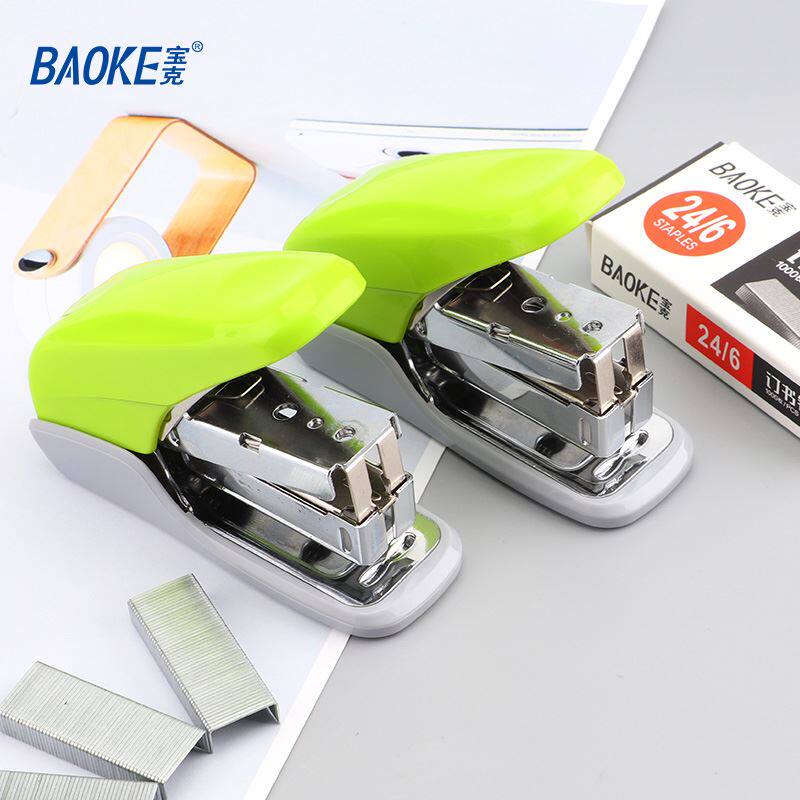 宝克迷你小号订书机订书器学生用便捷小款钉书机多功能订书装订机
