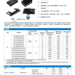 URF1D03QB-50WHR3A5/1D03/1D12/1D15J/1D24/1D48 50W 高品质电源