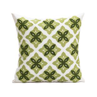 现代简约风绿色小清新靠垫靠背客厅沙发卧室床上抱枕套样板间民宿