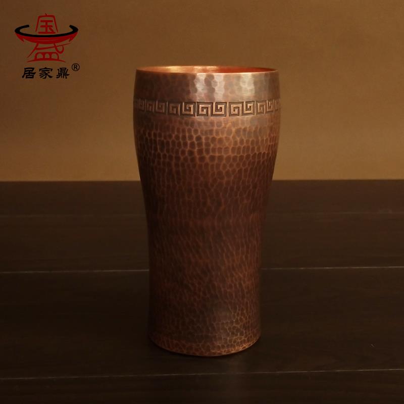 纯手工加厚紫铜纯啤酒杯咖啡机接粉铜杯养生杯铜杯子冷饮杯饮料杯