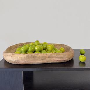 侘寂风木质茶几水果盘覆古果篓家用民宿软装高级感长方形托盘摆件