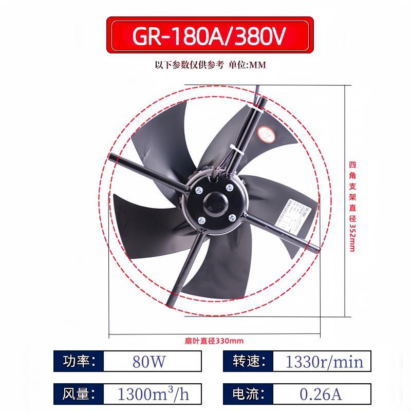 新款方形格兰富变频电机散热风机风扇GR-71A 80A 90A G100A 1包邮
