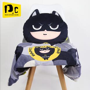 捕梦岛英雄抱枕被子两用 汽车办公室靠枕垫午休盖毯头枕三合一