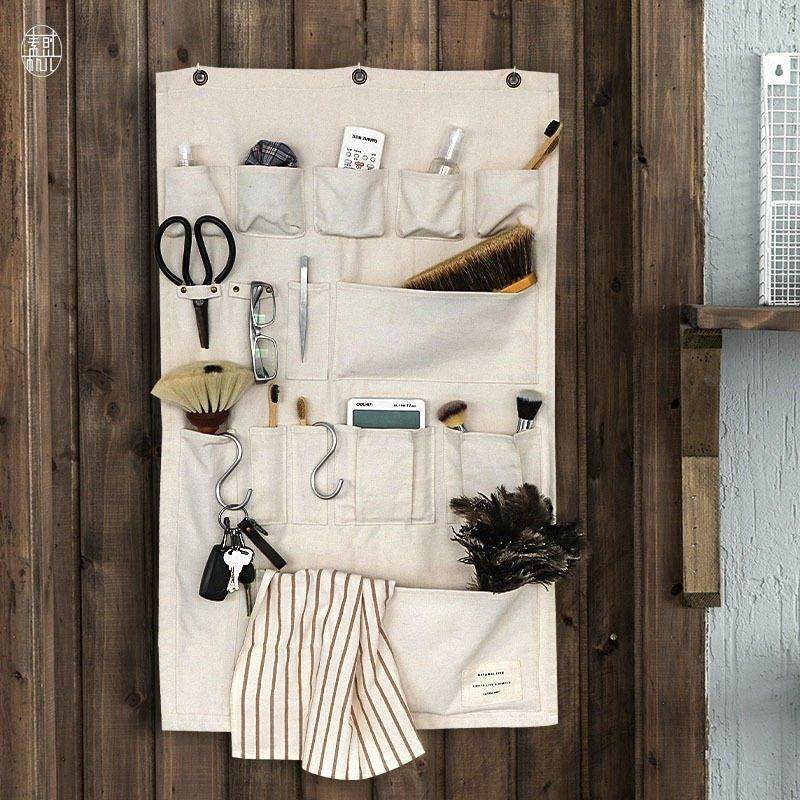 加厚帆布收纳袋挂袋墙挂式门后壁挂置物储物袋布艺杂物挂兜大容量,收纳整理,收纳挂袋,淘宝优惠券,粉丝福利购,淘宝优惠卷