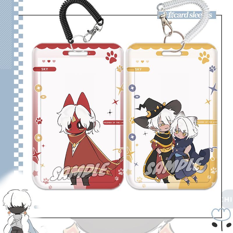 光遇sky白鸟滑盖工牌公交学生保护套卡套校园卡饭卡挂绳厂可定制