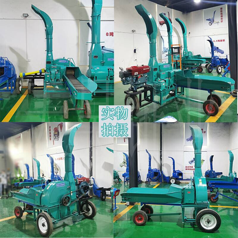 定制天昊钲业8吨铡草机高喷青贮机玉米秸秆粉碎机牛羊养殖立式切