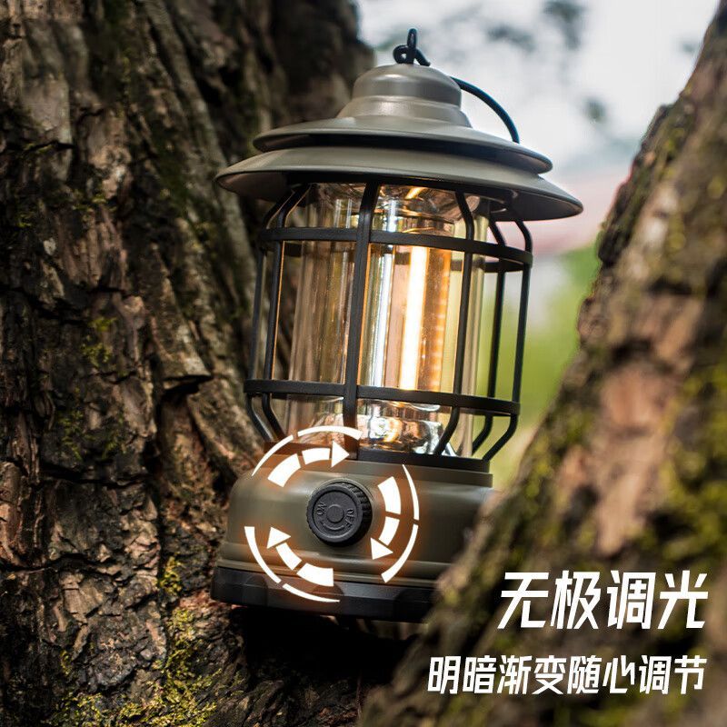 充电复古马灯手提悬挂帐篷照明灯野外露营超长续航氛围照明灯具