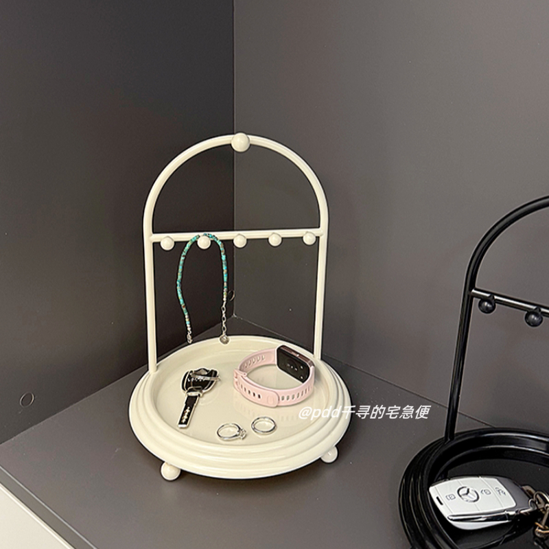 塑料创意桌面首饰架玄关展示架挂钥匙香水项链杂物收纳盘子