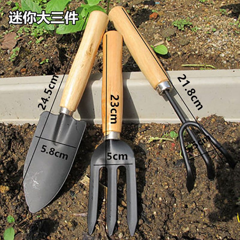 多肉盆栽松土耙子种菜种花园艺三件种植工具
