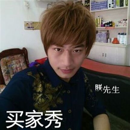 直销王子同款假发男短发帅气逼真蓬松韩版斜刘海学生男士时尚潮流