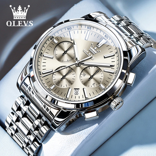 正品 手表石英表男款 多功能夜光防水品牌腕表 欧利时男士 2026新款