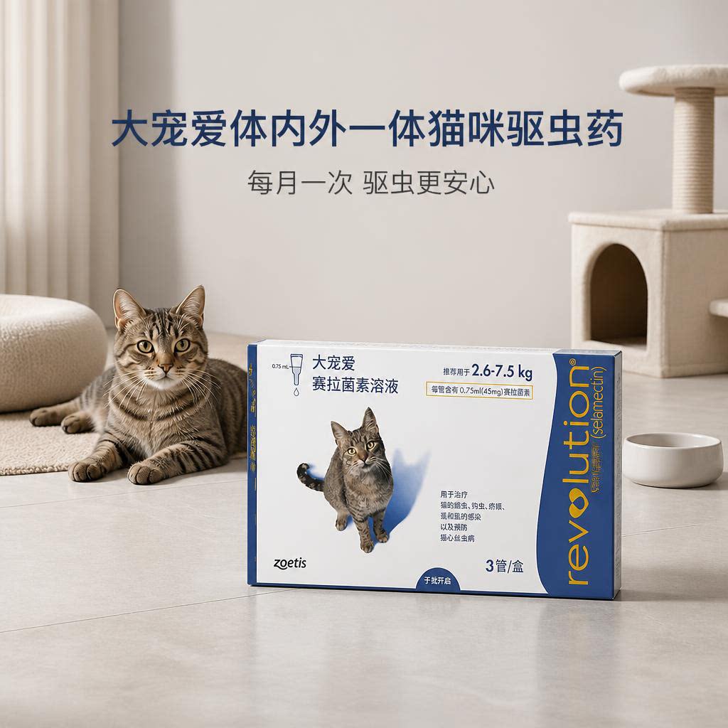 大宠爱猫用体内外驱虫滴剂