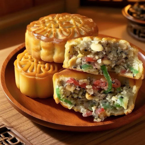 传统手工制作老式五仁月饼现做经典青红丝老式五仁月饼400克/1罐