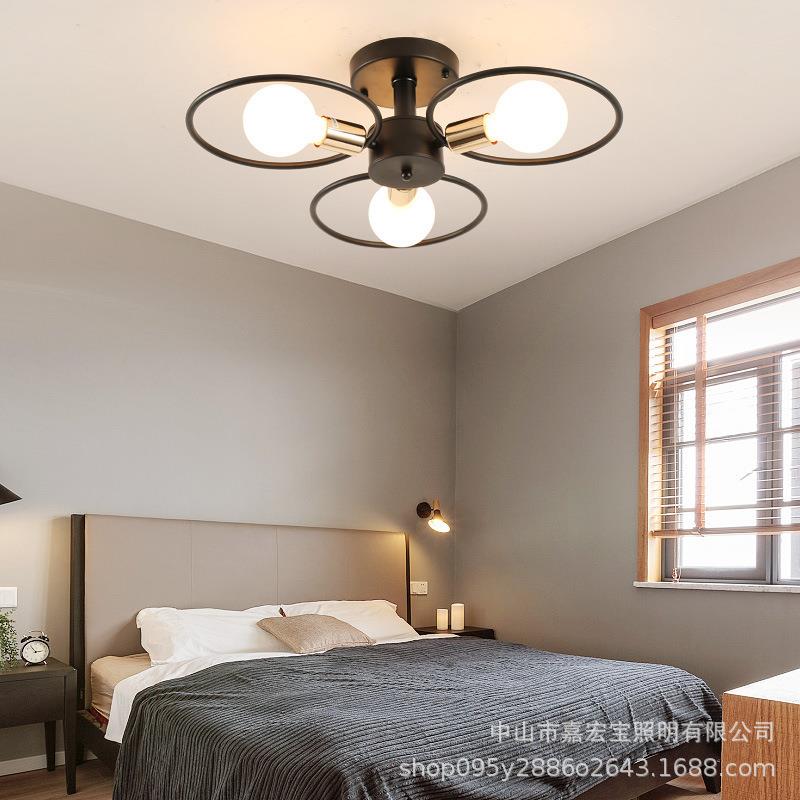 北欧吸顶灯 家用铁艺过道灯创意入户花园阳台灯试衣间led吸顶灯具