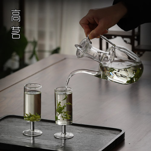 高端精致玻璃泡茶壶宋代点茶x器具女士泡绿茶专用茶具套装茶艺教