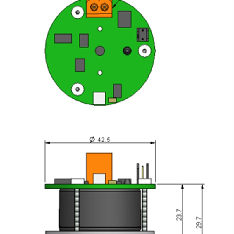 T7OXV f氧气传感器带4-20ma电路板 TA2R-1A