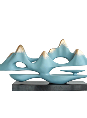 极速假山摆件创意工艺品客厅电视柜装H饰品办公室玄关风水摆饰开