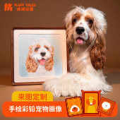 宠物素描彩铅画像定制手绘猫咪狗狗萌宠动物画鸟龟兔鼠铅笔手绘画