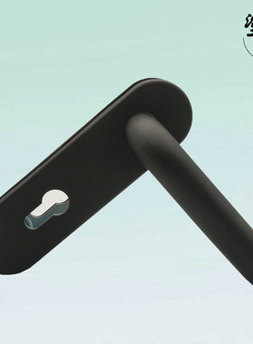 极速304不锈钢防火门锁p连体把手7255/7260黑色尼龙把手医院办公