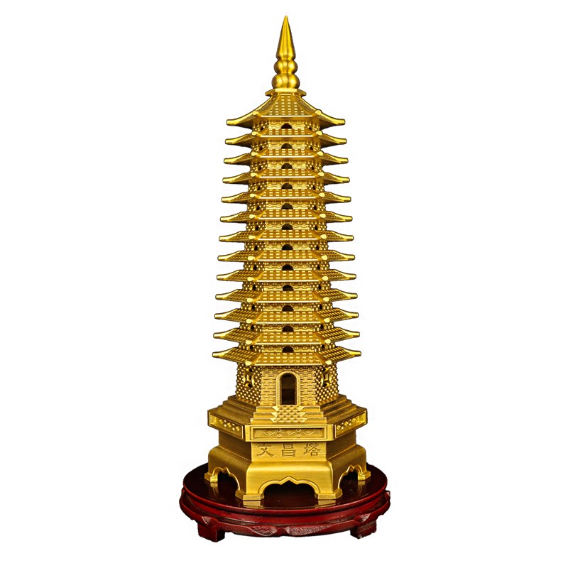 文昌塔纯铜9层13层十三层旗舰店文冒塔文昌搭黄铜寓意.上岸的礼物