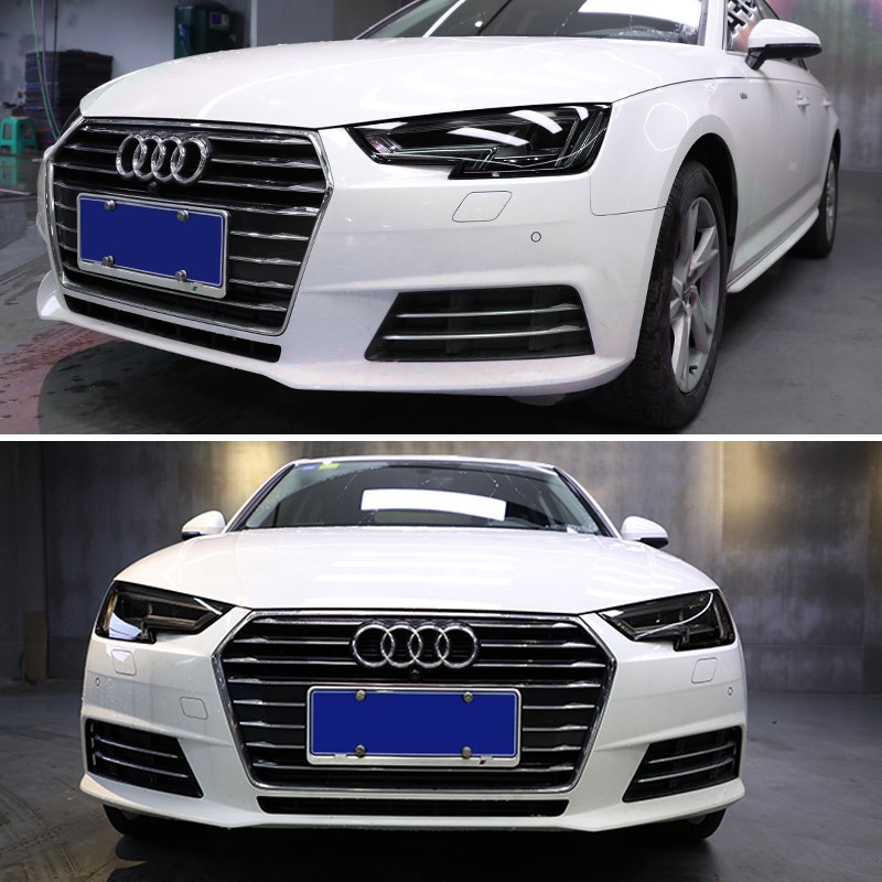 奥迪Q5L Q7 Q8熏黑大灯膜A6L A4L GA5车灯保护改色贴膜TPU黑化改