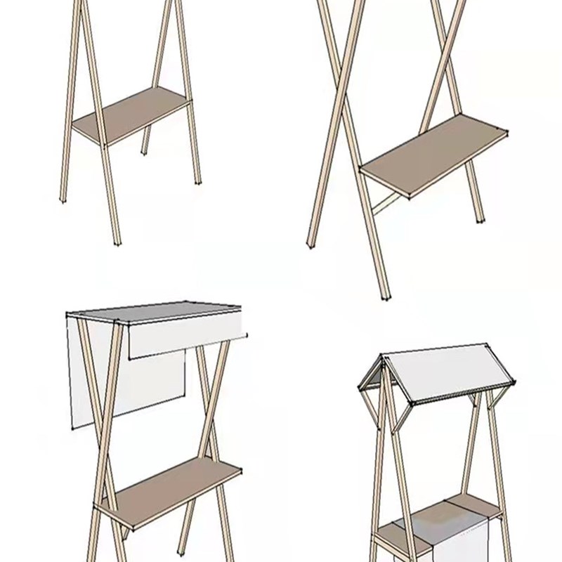 促销台展示架市集摊位架木质w活动棚集市摊位桌可折叠夜市移动花