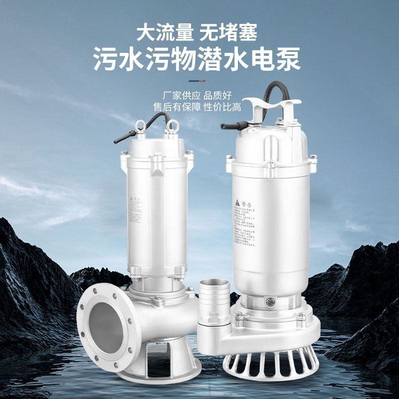 不锈钢污水泵精铸304国标法兰工业耐酸碱防腐蚀化S工泵380排污泵