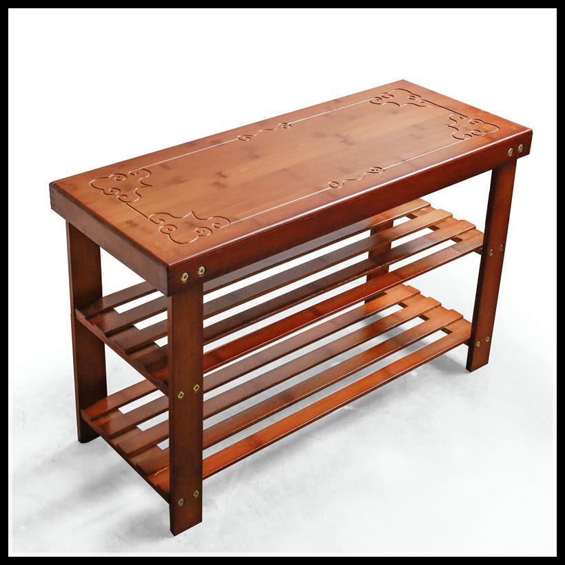 0J楠竹换鞋凳简易多层穿鞋凳实木鞋架鞋柜经济型新款家用门口可坐