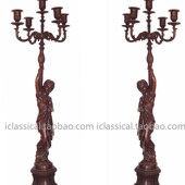 只 烛台 蜡烛台 古典纯铜做旧蜡烛台 仿b古烛台 欧式