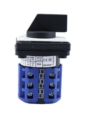 LW26-20-3 20A 3 positison cam switch 12 terminals universal