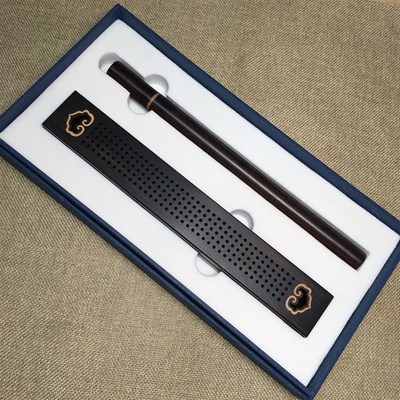 庭野堂 香事2件套香炉黑檀木沉香线香I盒香插香座卧香炉香器熏香