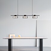 意式 中山灯 极简玻璃长条餐厅吊灯轻奢简约设计师现代灯O2024新款