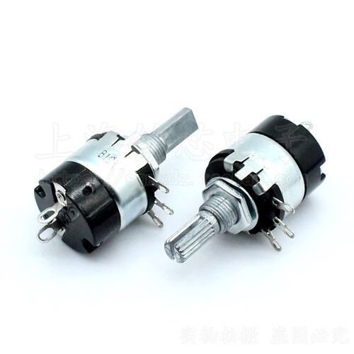 RV137-2带开关碳膜电位器B4K7 4.7K 10K 100K 470K调光调速开关M8