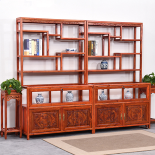 珠宝展示柜实木玻璃复古展柜首饰中式陈列柜古董茶叶玉器文玩柜台